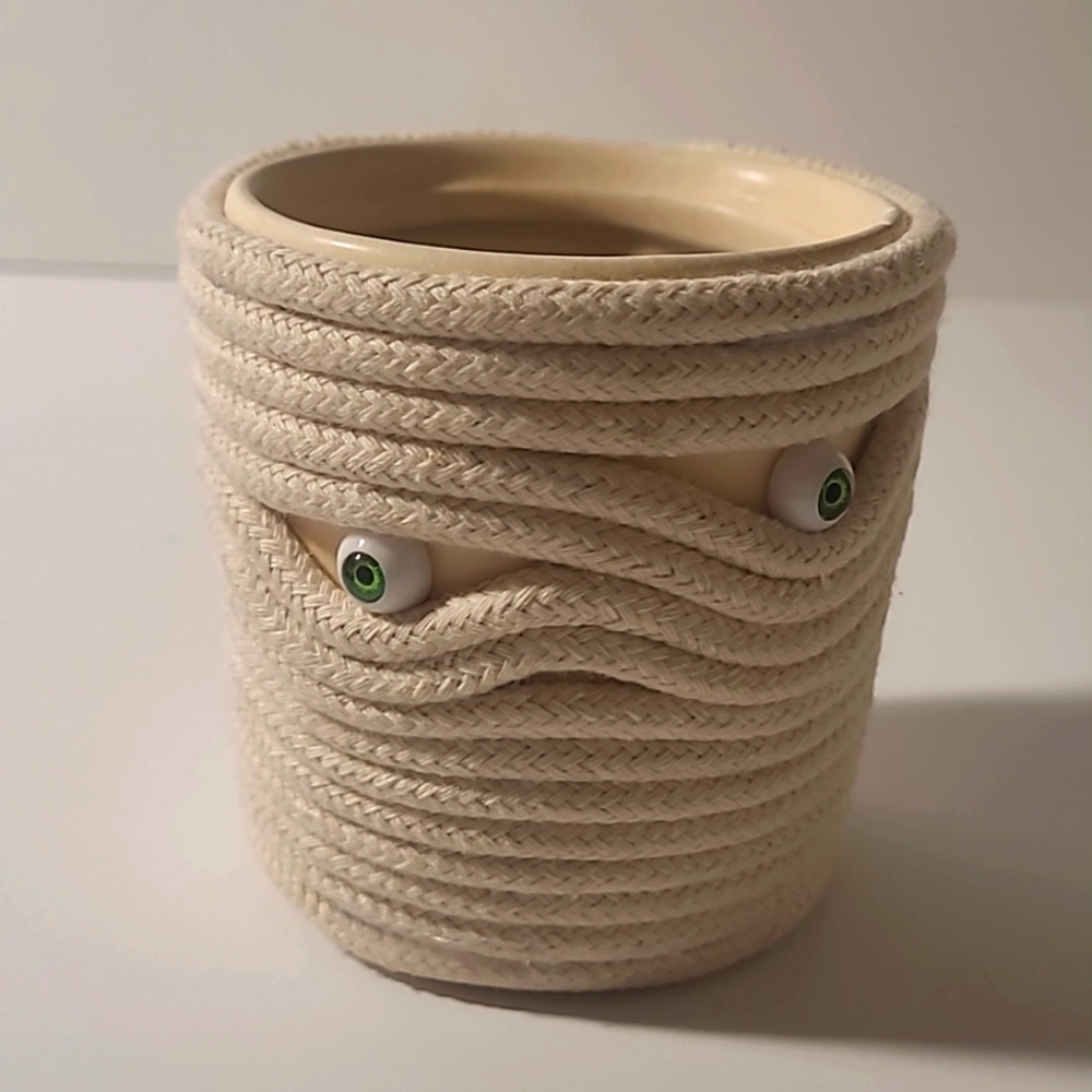 Small rope planter with eyes